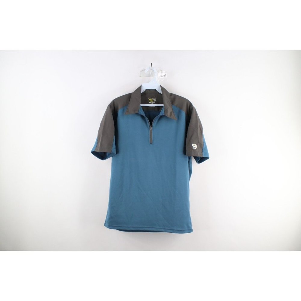 Mountain Hardwear Mens Medium Short Sleeve Knit Half Zip Collared Polo Shirt